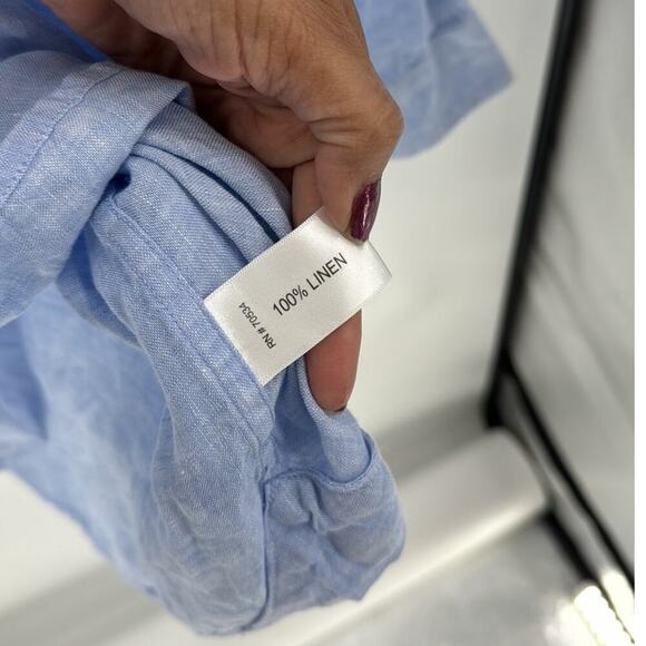 Orvis Pure Linen Long-Sleeved Shirt classic fit cool comfort summer lightweight - Picture 7 of 8